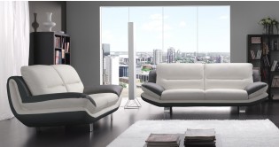 Canap� en Cuir ou Microfibre Bicolore NASHIK