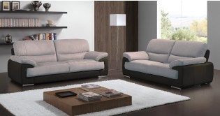 Canap� TOULON Cuir Premium et Microfibre 