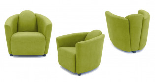 ALBENA Fauteuil Cabriolet Tissu ou Cuir