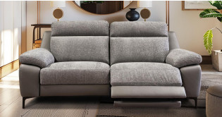 ALEX Canap fixe ou relaxation tissu bi matire