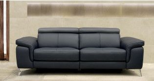 LIVIA Canapé contemporain 100% Cuir Vachette Premium ou Excellium
