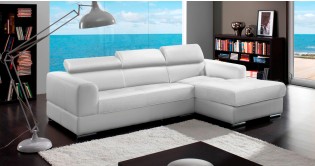 MENTON Angle méridienne 100% cuir Buffle ou Vachette, Unicolore ou Bicolore