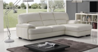 PORDENONE Chaise longue confort 100% cuir