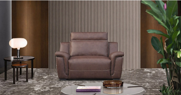 ABRAM Canap� Relaxation �lectrique ou fixe 100% Cuir