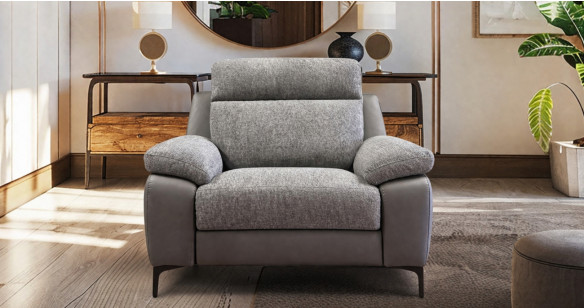 ALEX Canap� fixe ou relaxation tissu bi mati�re