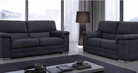 Tissu BRONX Gris Fonc�