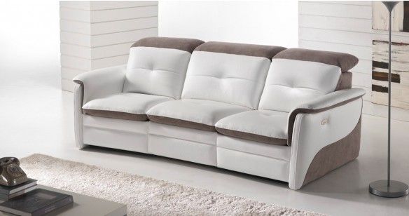 Cuir Blanc + Micronabuck Taupe