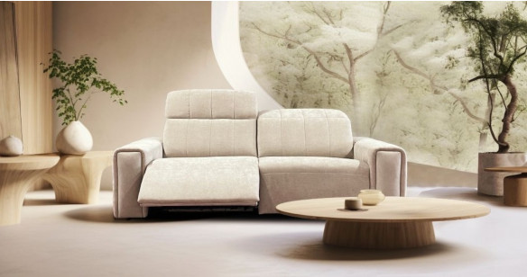 ANNALISA CONVERTIBLE + REPOSES PIEDS ELECTRIQUE MICRONABUCK ou 100% cuir