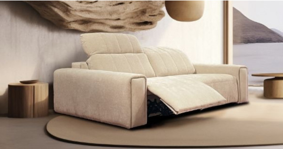 ANNALISA CONVERTIBLE + REPOSES PIEDS ELECTRIQUE MICRONABUCK ou 100% cuir