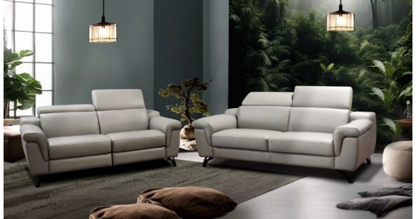 ARIEL 100% Cuir Relaxation avec ttires Electrique ou canap Fixe