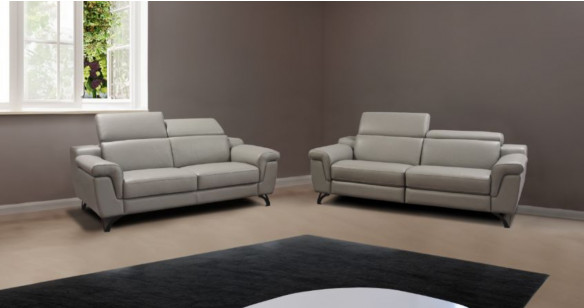 ARIEL angle mridienne 100% Cuir Relaxation avec ttires Electrique (en option) ou Fixe