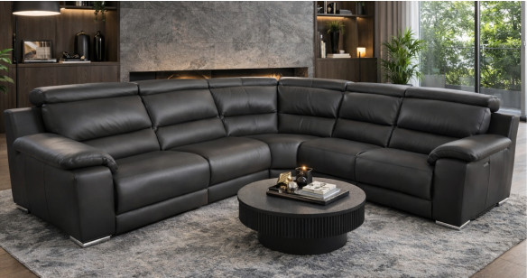 ARIZONA Angle 100% Cuir Relaxation avec t�ti�res Electrique (en option) ou Fixe