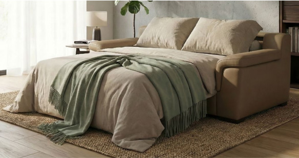 ARONA convertible matelas 18cm Tissu Micronabuck ou 100% Cuir