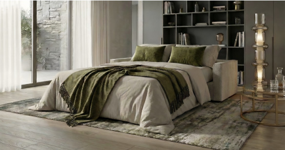 BOLIVIE convertible matelas 18cm tissu ou cuir systme express FAST'BED