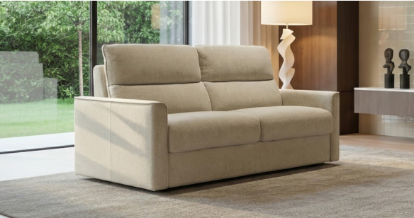 CHARLIE convertible matelas 18cm tissu ou cuir systme express FAST'BED