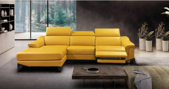 COUNTRY Angle mridienne 100% Cuir ou tissu, Relaxation avec ttires Electrique (en option) ou Fixe