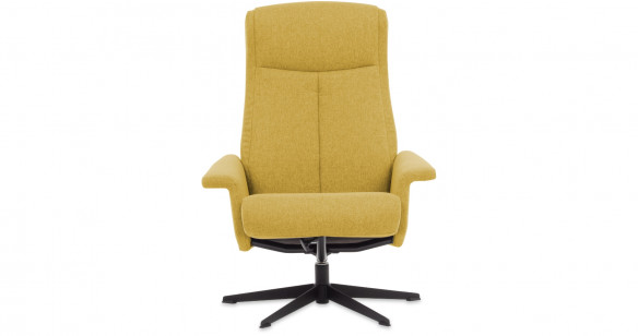 FJORD fauteuil + pouf tissu ou cuir