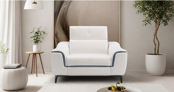 GLORIA 100% Cuir Relaxation avec t�ti�res Electrique (en option) ou canap� Fixe