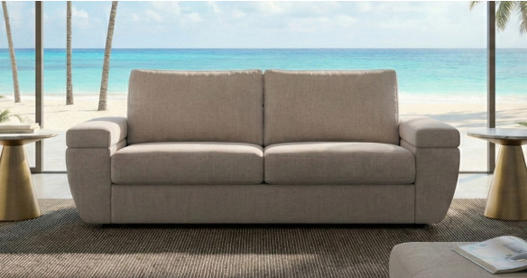 HILLARY convertible matelas 18cm tissu ou cuir systme express FAST'BED