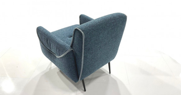 JAZZY Fauteuil Tissu avec Pied Mtal plusieurs coloris 