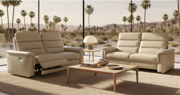 MARION Canap Relaxation lectrique ou fixe 100% Cuir