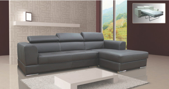 MENTON Angle mridienne 100% cuir Buffle ou Vachette, Unicolore ou Bicolore