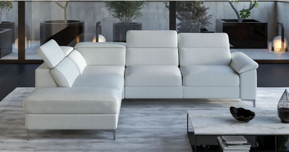 NELSON Angle terminal 100% Cuir Relaxation avec ttires Electrique (en option) ou Fixe