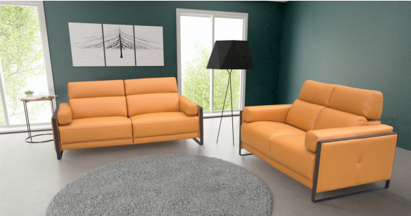 NICOLO Canap Relaxation lectrique ou Fixe 100% cuir Vachette Premium ou Excellium