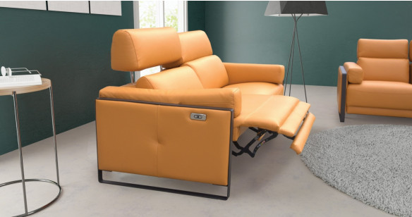 NICOLO Canap Relaxation lectrique ou Fixe 100% cuir Vachette Premium ou Excellium