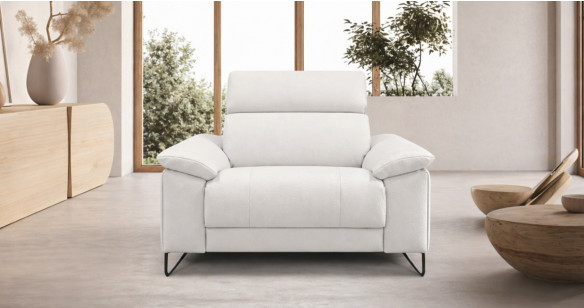 OBELIX 100% Cuir Relaxation avec t�ti�res Electrique (en option) ou canap� Fixe
