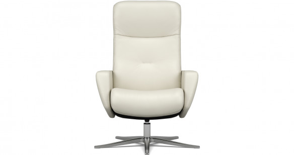 OLAF fauteuil + pouf tissu ou cuir