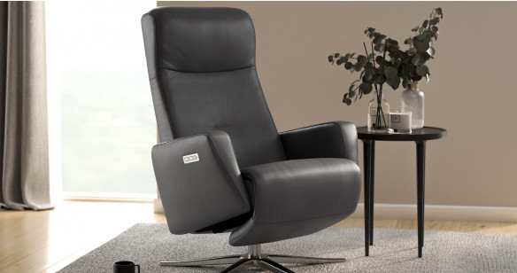 OLAF fauteuil repose-pieds int�gr� �lectrique tissu ou cuir
