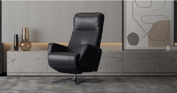 OLAF fauteuil repose-pieds int�gr� manuel tissu ou cuir