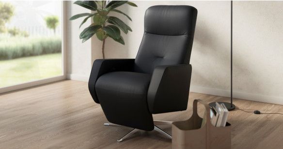 OLAF fauteuil repose-pieds int�gr� manuel tissu ou cuir