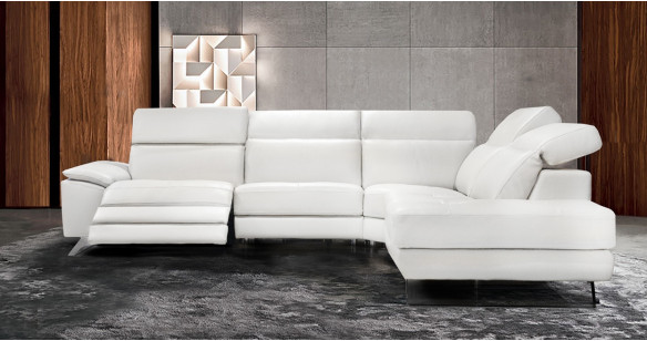 OLBIA Angle terminal 100% Cuir Relaxation avec ttires Electrique (en option) ou Fixe