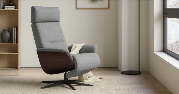 OSLO fauteuil repose-pieds int�gr� manuel tissu ou cuir