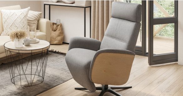 OSLO fauteuil repose-pieds int�gr� manuel tissu ou cuir