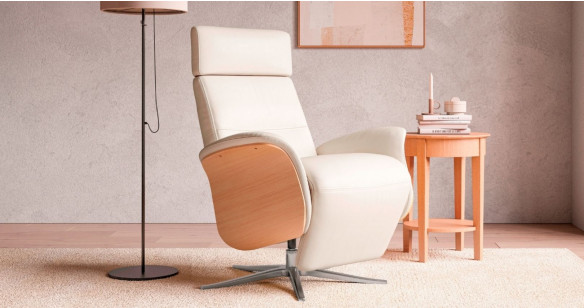 OSLO fauteuil repose-pieds int�gr� manuel tissu ou cuir