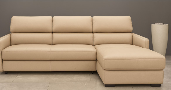 PHILIPPE Angle mridienne Convertible tiroir en Micronabuck ou 100% cuir