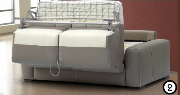 RIALTO convertible 100% Cuir système express FAST'BED