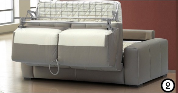 RIALTO convertible 100% Cuir systme express FAST'BED