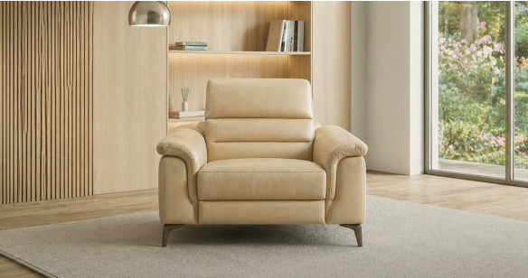 ROMANA 100% Cuir Relaxation avec t�ti�res Electrique (en option) ou canap� Fixe