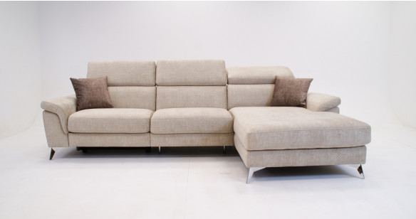 RONDA Angle Mridienne Fixe ou Relax Tissu Bicolore ou Unicolore