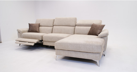 RONDA Angle Mridienne Fixe ou Relax Tissu Bicolore ou Unicolore