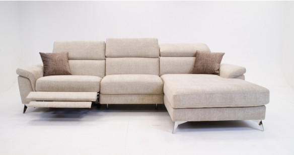 RONDA Angle Mridienne Fixe ou Relax Tissu Bicolore ou Unicolore