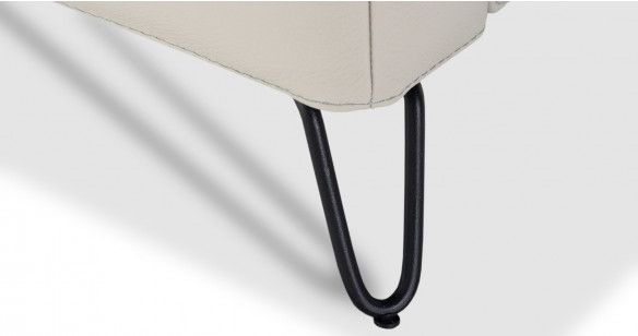 ROSALIE Canap d'angle mridienne fixe 100% Cuir vachette premium