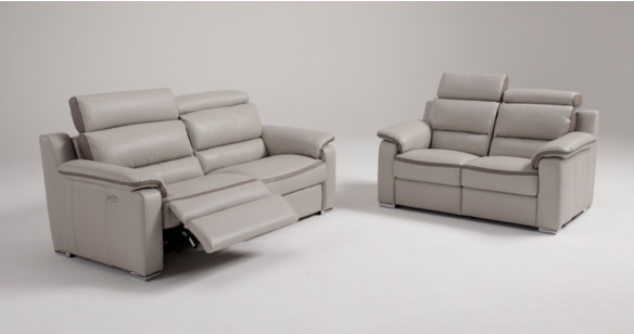 ROSIANE Canap 100% Cuir Relaxation Electrique ou Fixe