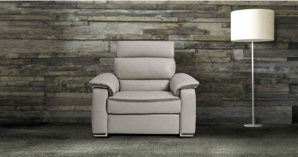 ROSIANE Canap� 100% Cuir Relaxation avec t�ti�res Electrique (en option) ou canap� Fixe