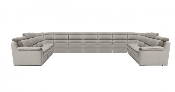 ROSIANE Canap d'angle 100% Cuir Relaxation avec ttires Electrique (en option) ou canap Fixe