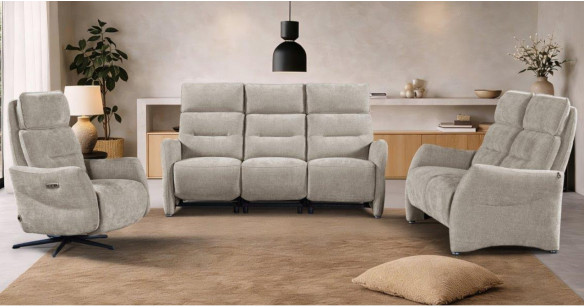SOLEIL canap� tissu avec relaxations �lectriques